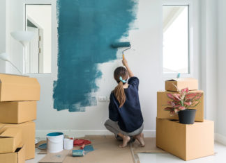 Quick & Easy Updates to Your Home Home DIY kneeling painting interior wall