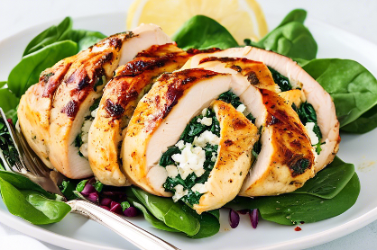 Spinach and Feta Stuffed Chicken Breast